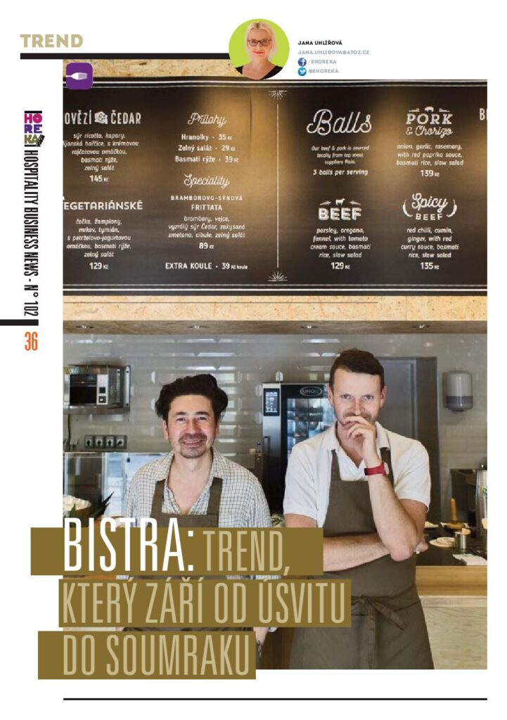 Bistra - rozhovor a advertorial pro magazín Horeka