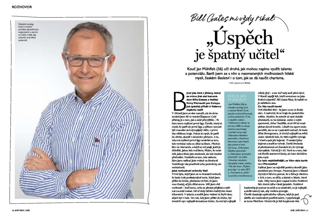 Rozhovor Jan Muhlfeit - Jana Uhlířová